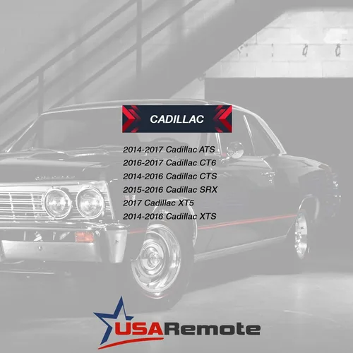 Vista 5 de Llavero de entrada sin llave - Carcasa y almohadilla para control remoto inteligente compatible con Cadillac ATS, CT6, CTS, SRX, XT5, XTS