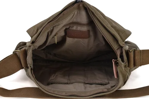 Vista 4 de Gootium Vintage - Bolso bandolera de lona estilo británico