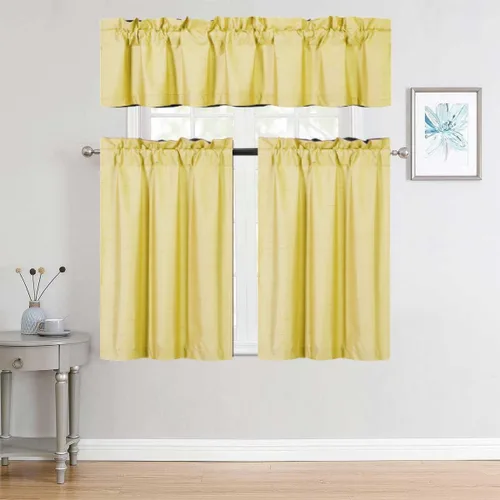 Vista 6 de Versátil juego de 3 piezas con bolsillo para barra, panel de ventana pequeña, con forro de espuma, cortina opaca (K3) (negro)