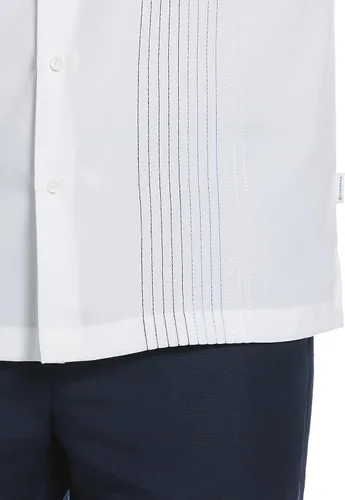 Vista 6 de Cubavera Men's Striped Panel Dobby Short Sleeve Button-Down Shirt (Size Small-5x Big & Tall)