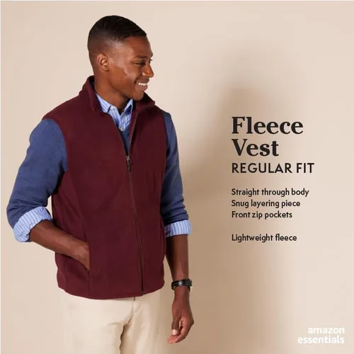 Vista 2 de Tienda Essentials Men's Full-Zip Polar Fleece Vest (Available in Big & Tall)