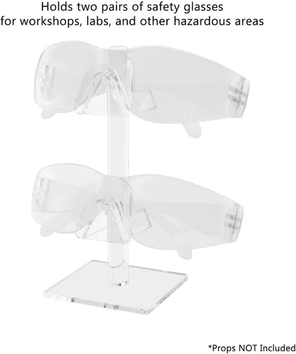 Vista 4 de Marketing Holders Paquete de 2 soportes para gafas, soporte organizador de encimera, con capacidad para 2 pares de lentes de sol o anteojos