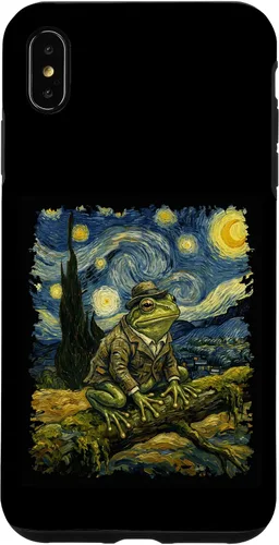 Vista 11 de Vintage Frog Van Gogh Style Starry Night Graphic Case for iPhone 17