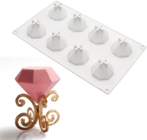 Vista 19 de Molde redondo de silicona con forma de engranaje, molde de decoración de chocolate, moldes de mousse para tartas, accesorios para hornear