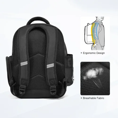 Vista 4 de Dilunar Mochila infantil para la escuela, niños y niñas Bolsa de jardín de infantes para niños pequeños, Azul, Fresco