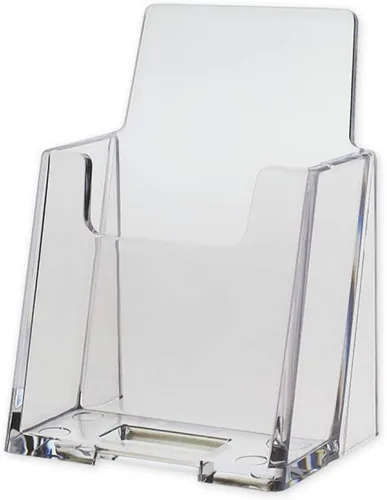Vista 2 de Tarjetero transparente vertical prémium para tarjetas de visita