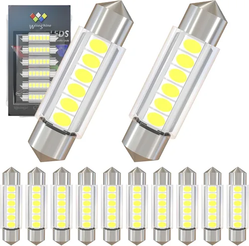 Vista 17 de Bombilla LED Festoon C5W de 38mm 39mm DE3425 DE3423 Bombillas LED Ámbar Amarillo Festoon 6418 6411 6423 Bombilla LED DC 12V para Luces Interiores