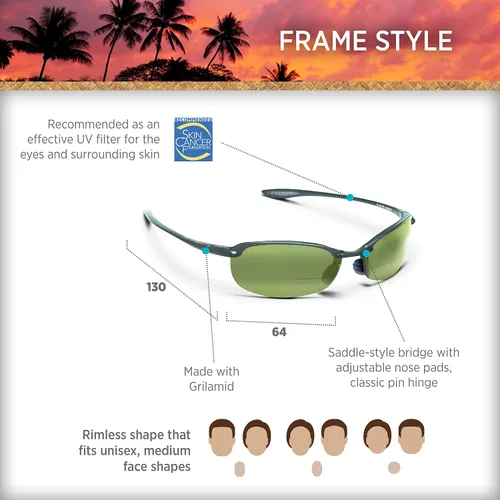 Vista 6 de Maui Jim Makaha Reader - Gafas de sol de lectura rectangulares