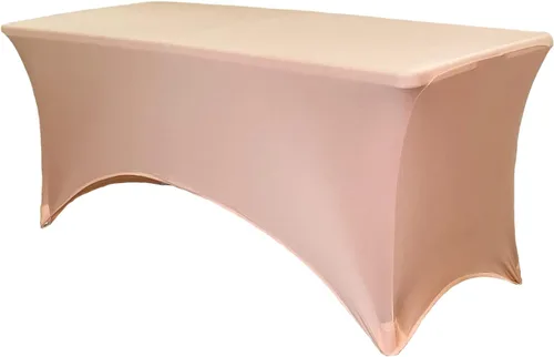 Vista 49 de YOUR CHAIR COVERS - Fundas rectangulares de elastano para mesas de 4 pies, manteles ajustados para eventos de boda, decoraciones de patio, tela Negro