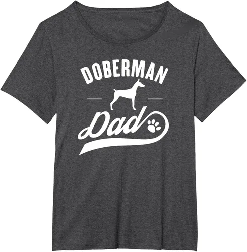 Vista 28 de Doberman Dad - Camiseta para amante del dueño del perro, Negro, S