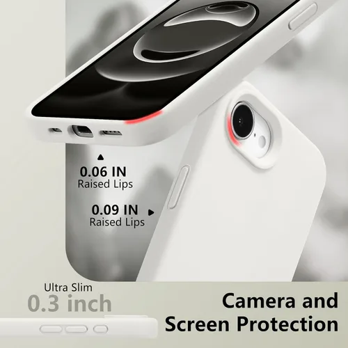 Vista 460 de Funda magnética de silicona para iPhone 13 Pro, color blanco antiguo [Compatible con Magsafe] [Forro de microfibra suave antiarañazos], funda