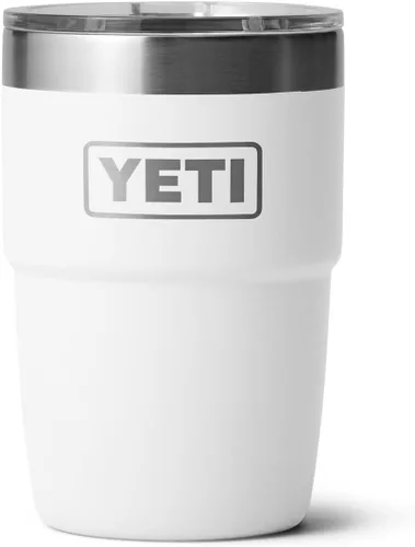 Vista 15 de YETI Rambler Taza de café aislada de 8 onzas con tapa, taza de café apilable de doble pared aislada al vacío, forro de cerámica DuraSip, diseño apto