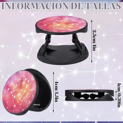 Vista 3 de Honoson 9 Piezas Soporte de Agarre para Teléfono Celular Soporte Plegable Colorido Autoadhesivo Anillo para Dedos de Sublimación para Teléfono