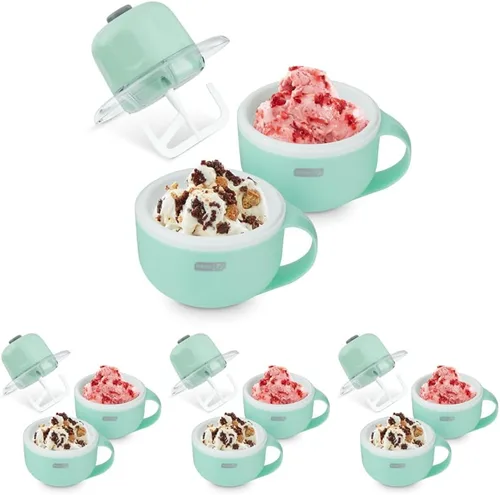 Vista 10 de Dash My Mug - Máquina para hacer helados, hace una sola porción de gelato, yogur congelado, sorbete y más, fácil de limpiar y usar, aguamarina, 2
