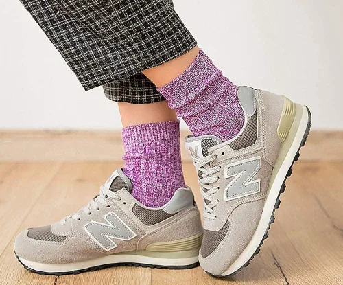 Vista 5 de 5 pares de calcetines de lana para mujer, diseño de punto grueso, cálidos y cómodos para invierno