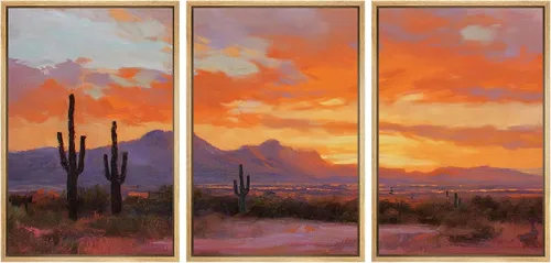 Vista 80 de SIGNWIN Lienzo enmarcado para pared, juego de arte sereno de pantanos con humedales verdes e ilustraciones de agua tranquila, arte moderno