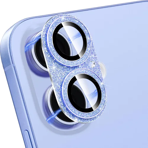 Vista 126 de Protector de Lente de Cámara para iPhone 14 / iPhone 14 Plus Película de Cubierta de Cámara de Metal, Vidrio Templado 9H, Antiarañazos, Compatible