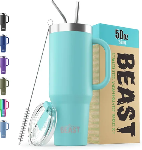 Vista 27 de Beast Vaso de 10 oz de Acero Inoxidable con Aislamiento al Vacío para Café y Hielo de Doble Pared Termo de Viaje (Blanco Ártico)