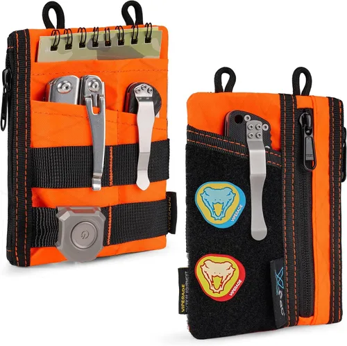 Vista 13 de VIPERADE VE18 EDC Bolsa, Organizador de Bolsillo para Hombres, Organizador de Bolsillo EDC, 3 Ranuras con 2 Bolsillos con Cremallera, Bolsa