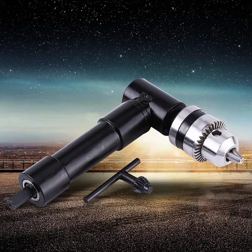 Vista 2 de Adaptador de taladro de ángulo recto 90 grados, extensión de mandril de vástago hexagonal de 0.315 in para taladros eléctricos