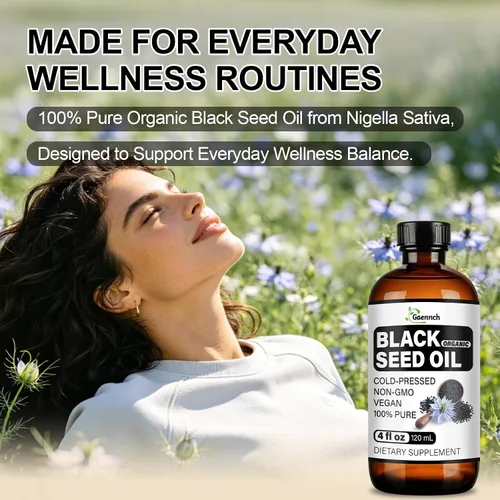 Vista 8 de Black Seed Oil Organic Cold Pressed - Pure Nigella Sativa Black Cumin Oil