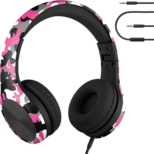 Vista 21 de LilGadgets Connect+ Pro - Auriculares con cable para niños con micrófono, limitación de volumen con cable, tecnología SharePort y acolchado