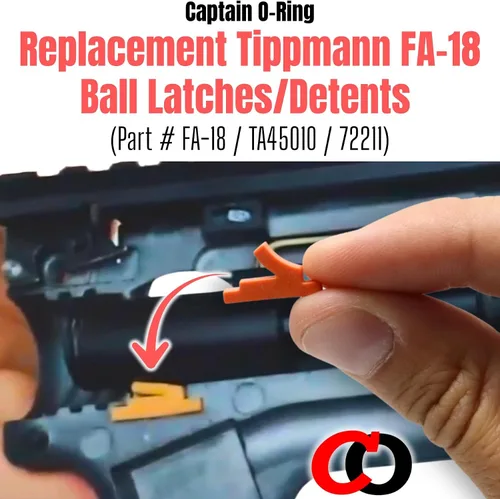 Vista 2 de Captain O-Ring – Pestillo de retención de bola de repuesto para Tippmann 98, A5, X7 FA-18 Ball Keeper (cantidad seleccionada)