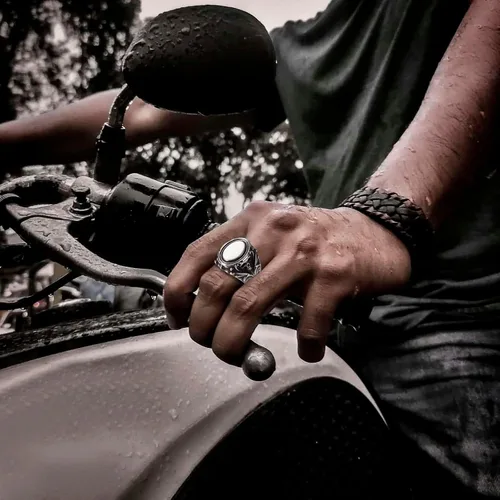 Vista 6 de Anillos de calavera para hombre, de acero inoxidable, anillo gótico de motociclista, joyería para hombres y niños, tallas 7-13
