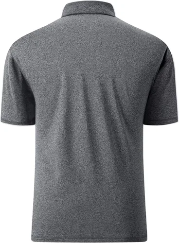 Vista 4 de ZITY Camisa de golf para hombre de manga corta, polo deportivo de malla