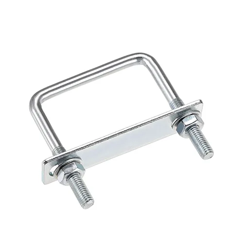 Vista 19 de uxcell Pernos cuadrados en U de 1 "(25 mm) de ancho interior de acero al carbono M8 con tuercas, placa de marco, arandelas redondas