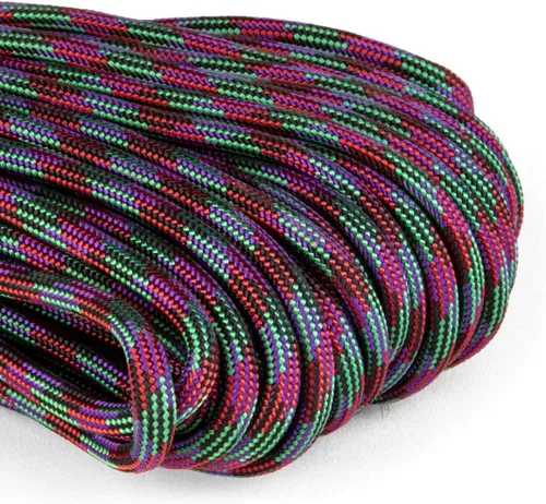 Vista 2 de Atwood Rope MFG Cuerda de paracaídas de nailon 550 que cambia de color, 100 pies, 7 hebras, equipo de supervivencia exterior, fabricado en Estados