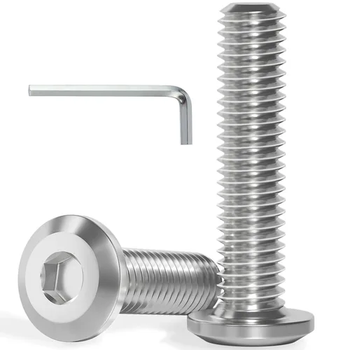 Vista 38 de VGBUY M6-1.0 x 8 mm 100 piezas Tornillos de cabeza plana con casquillo hexagonal, 304 de acero inoxidable 18-8, rosca completa, llave hexagonal