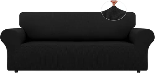 Vista 28 de LURKA Fundas elásticas para silla y sofá de 1 pieza, Fundas para sofá con protector elástico en la parte inferior para niños y perros