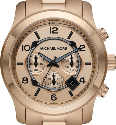 Vista 26 de Michael Kors Runway - Reloj cronógrafo de acero inoxidable para hombre con correa de acero o silicona