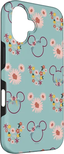 Vista 3 de Funda con estampado de flores y margaritas de Mickey Mouse para iPhone 16 Disney