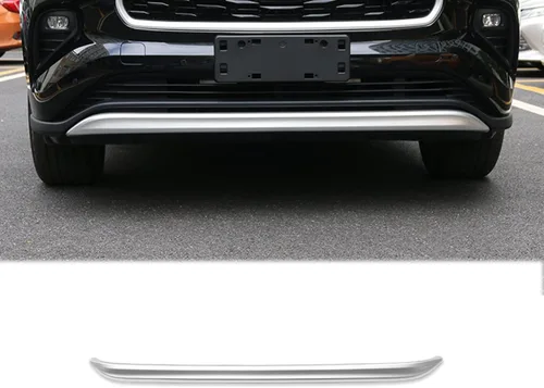 Vista 10 de Accesorios de coche para Toyota Highlander 2020 2021 2022 2023 Protector de parachoques delantero ABS negro (configuración alta)