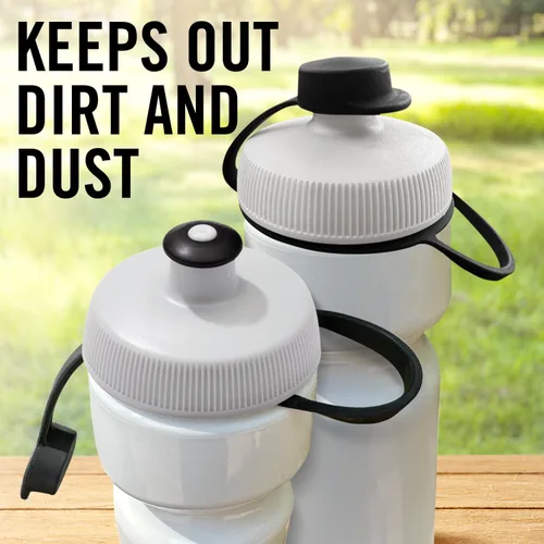 Vista 5 de Samorillo Paquete de 2 protectores de barro con mango duradero para botellas polares, solo se adapta a boquillas negras, parte superior de botella