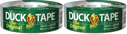 Vista 10 de La cinta adhesiva Duck Brand original, 1 paquete de 1.88 pulgadas x 60 yardas, plateada (394475)