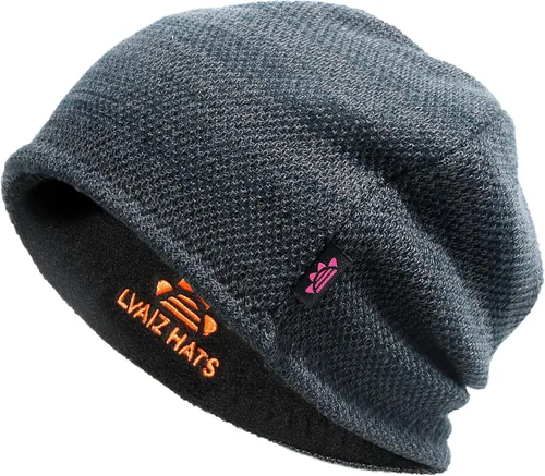 Vista 11 de Lvaiz Winter Beanie for Men Women Warm Fleece Lined Reversible Skull Cap Reversible Soft Warm Fleece Lining, Full Ear Coverage, 3D Hexagonal Crown