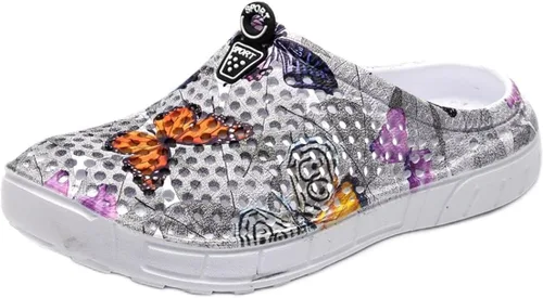 Vista 22 de LIBINXIF Zuecos de jardín para mujer, de malla, transpirables, sandalias de playa, zapatos de ducha, zapatos de agua, zapatos antideslizantes