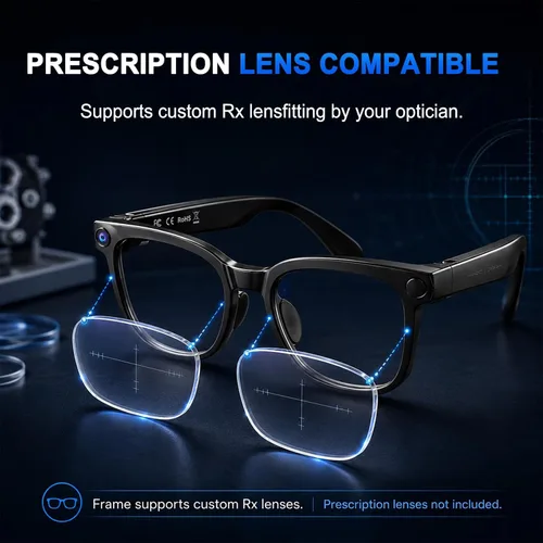 Vista 9 de Lentes inteligentes AI con cámara, captura de fotos y video