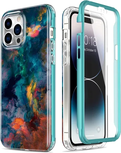 Vista 15 de Esdot Funda para iPhone 14 con Protector de Pantalla Integrado, Funda Resistente de Grado Militar con Diseños de Moda para Mujeres y Niñas, Funda