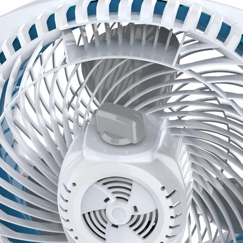 Vista 9 de NewAir Potente ventilador portátil de circulación de aire de 12 pulgadas en blanco Montaje en pared, pivote de 360°, hasta 40 pies de alto flujo