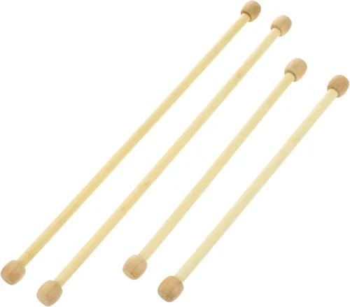 Vista 10 de EXCEART Varillas de bambú para colgar en la pared, 4 varillas de madera de 12.12 pulgadas para colgar en la pared, accesorios de tapiz