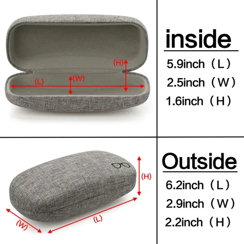Vista 3 de Vemiss - Funda rígida para lentes de sol (lino)
