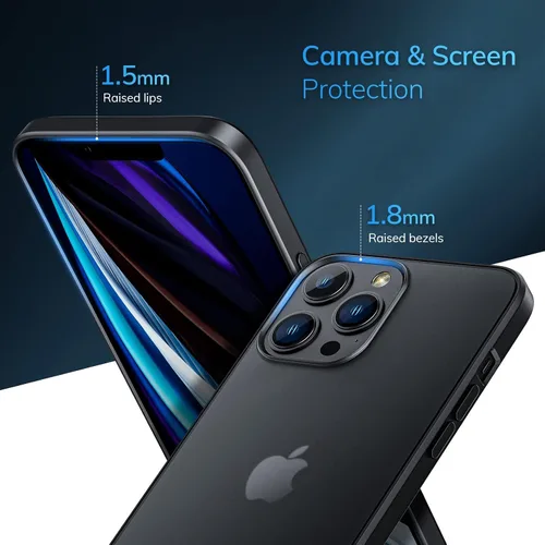 Vista 3 de ORIbox - Funda negra para iPhone 13 Pro, diseñada a prueba de golpes, funda protectora de cuerpo completo para iPhone 13 Pro de 6.1 pulgadas