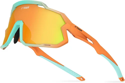 Vista 11 de X-TIGER Gafas de sol polarizadas para niños y niñas, lentes de sol de béisbol polarizadas para niños de 8 a 14 años, UV400, gafas de ciclismo