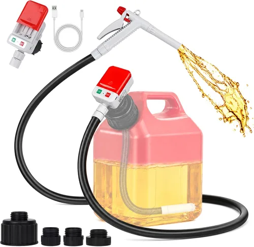 Vista 8 de Bomba de transferencia de combustible (3.2 GPM) con sensor de parada automática, manguera de 51 pulgadas de transferencia automática de bomba de gas