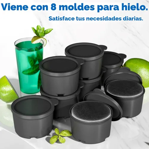 Vista 3 de Accesorio para rallar hielo para batidora de pie KitchenAid, máquina de cono de nieve para KitchenAid con 8 moldes para hielo, accesorio de afeitado
