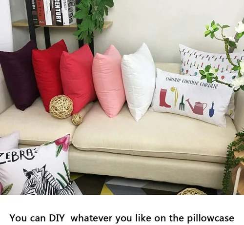 Vista 4 de Paquete de 8 fundas de almohada decorativas 100% de algodón, cómodas y sólidas, para Navidad, Halloween, sofá